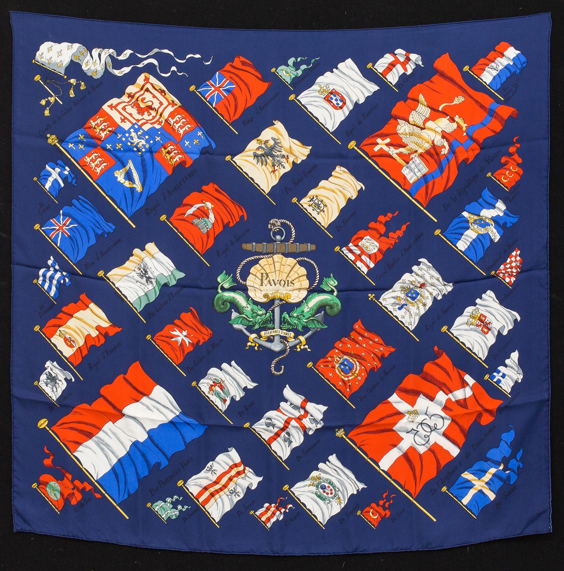 HERMÈS, "Pavois", scarf.