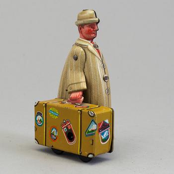 FRITZ VOIGT, man with suitcase, Germany, 1950's.