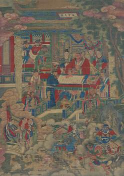 1021. A large painting by anonymous artist, Qing dynasty, 18/19th century.