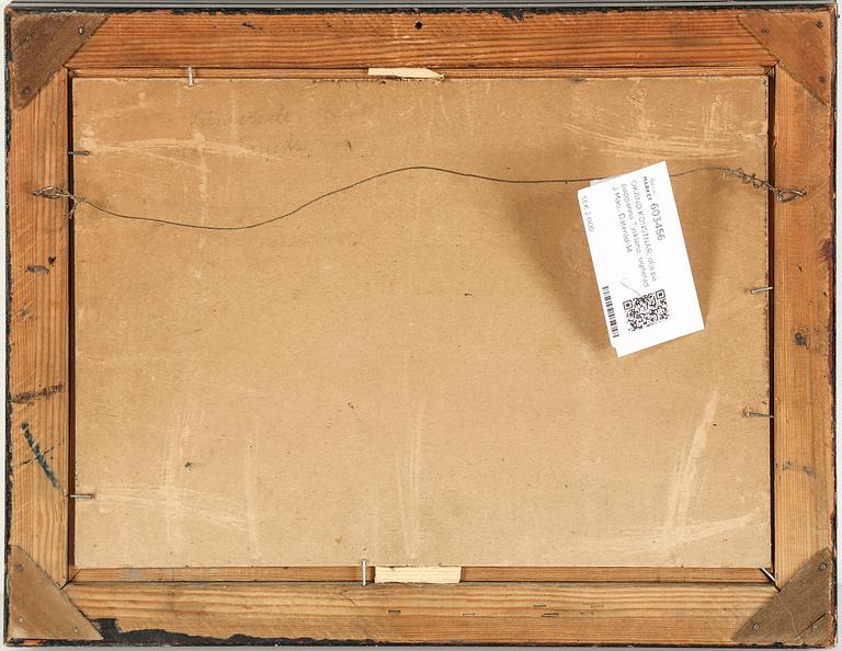 OKÄND KONSTNÄR, olja på pappannå Tyskland, signerad J Mao.. Daterad-14.