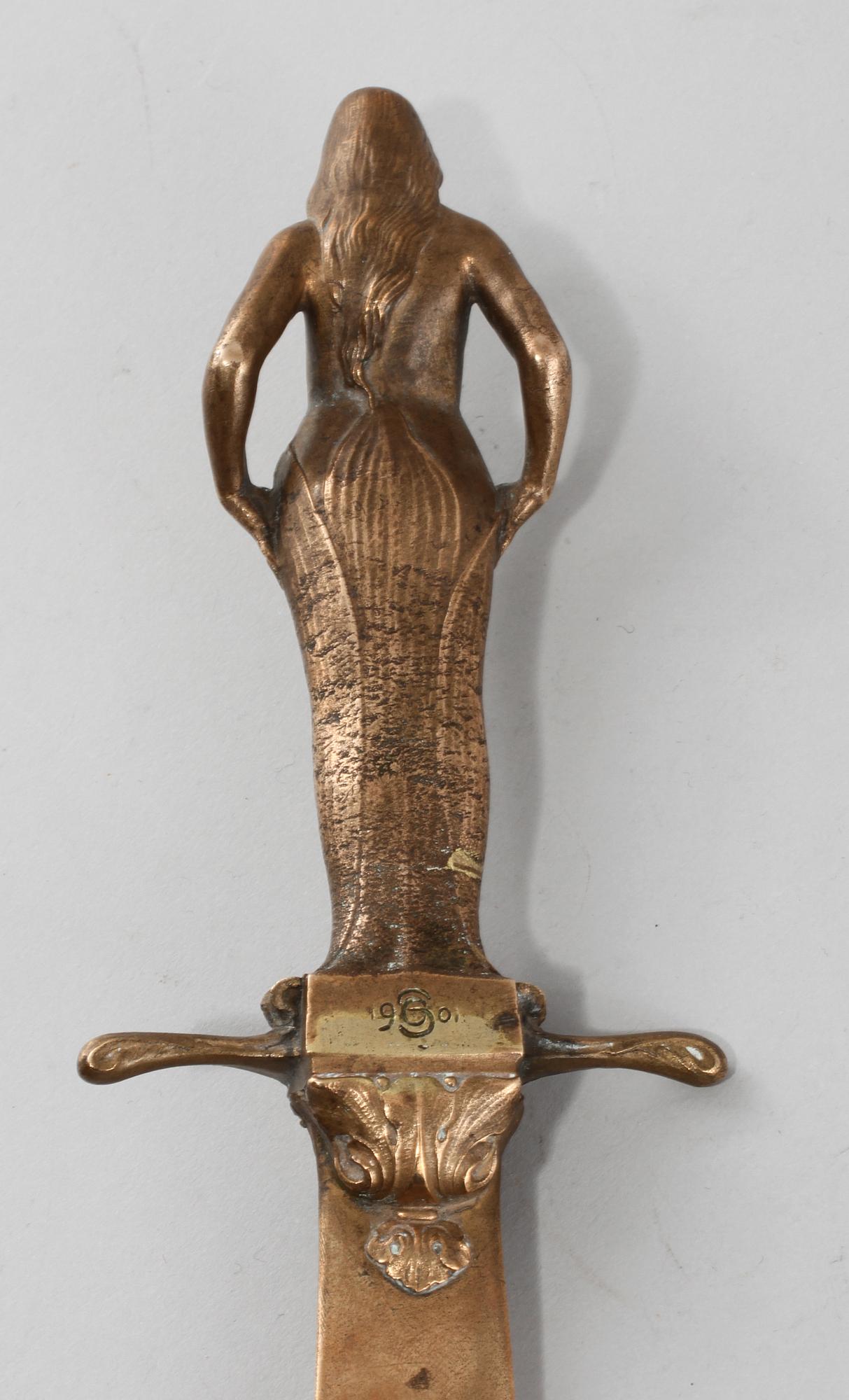 OTTO STRANDMAN, brevkniv, signerad OS och daterad 1901.