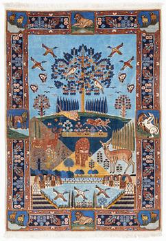 An Oriental rug, circa 187 x 132 cm.