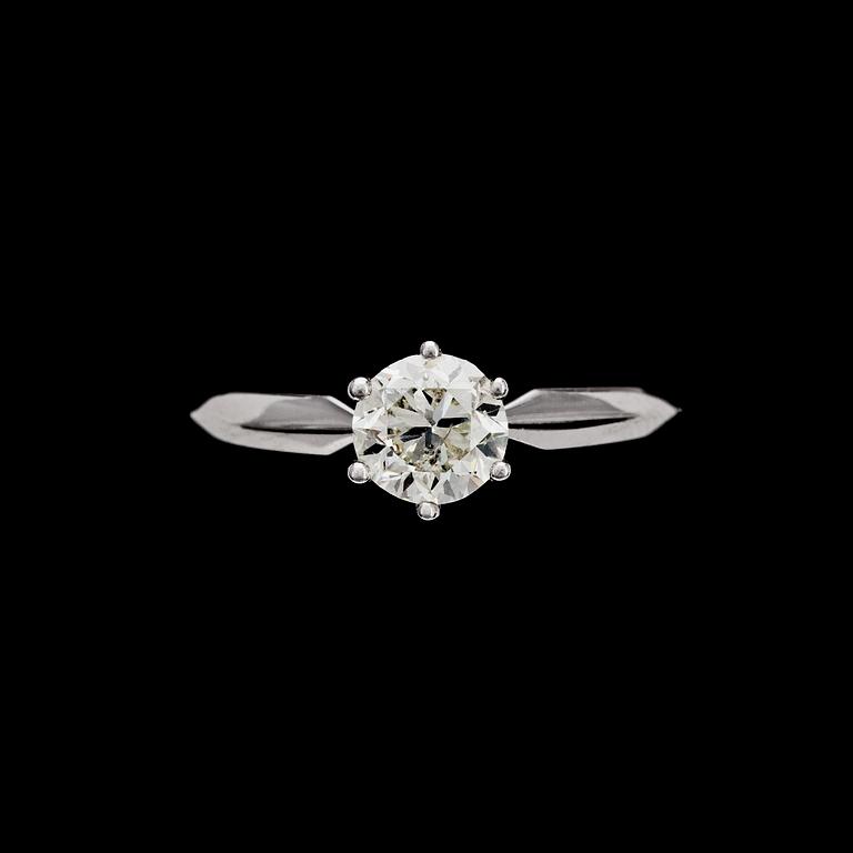 A brilliant cut diamond ring, 1.03 cts.