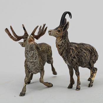 FIGURINER, 2 st, Wienerbrons, märkta geschutzt, 1910-20-tal.