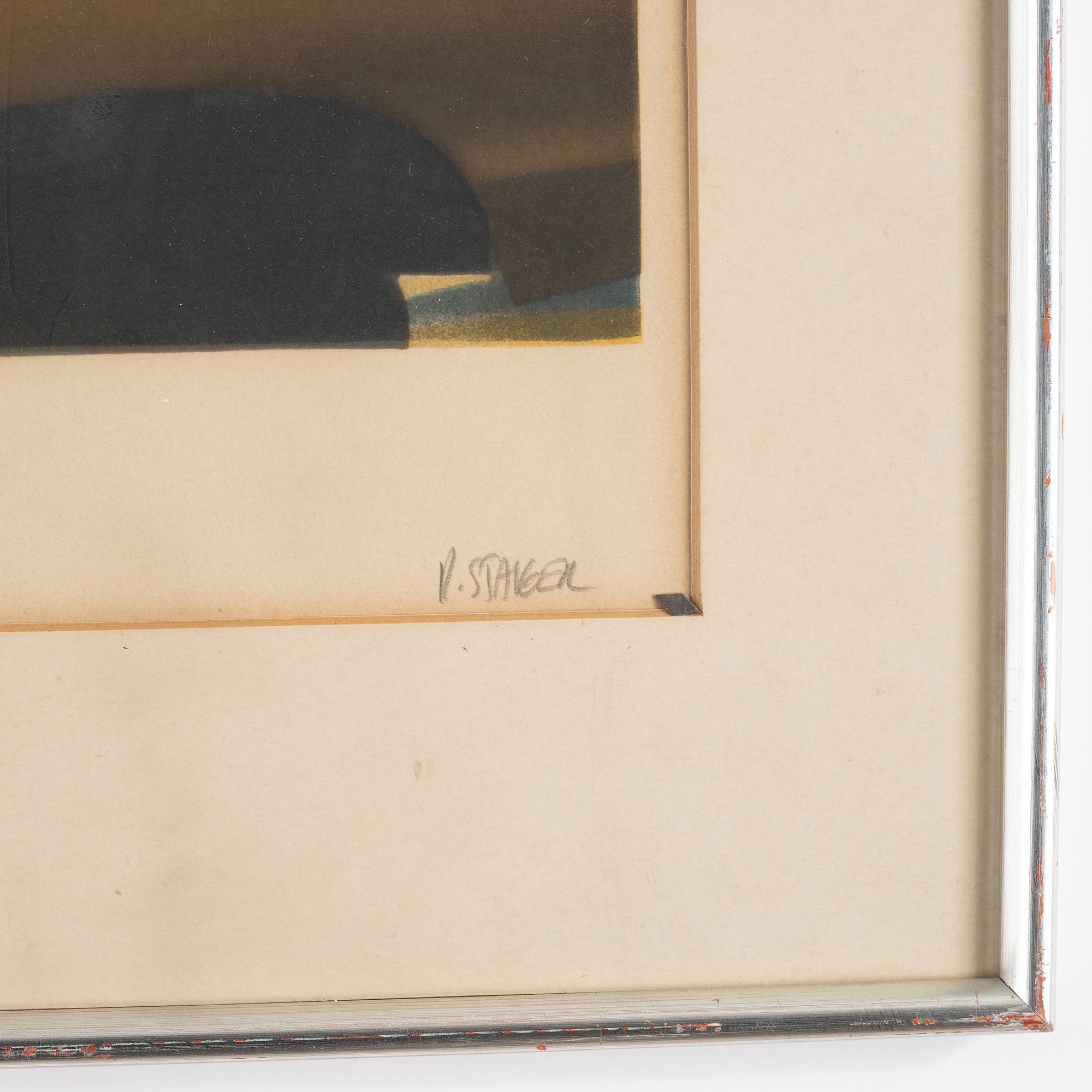 Paul Staiger, lithograph in color, signed and numbered 164/300.