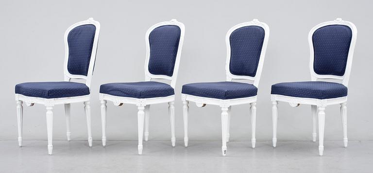 SALONGSGRUPP, 5 delar, gustaviansk stil, 1900-tal.