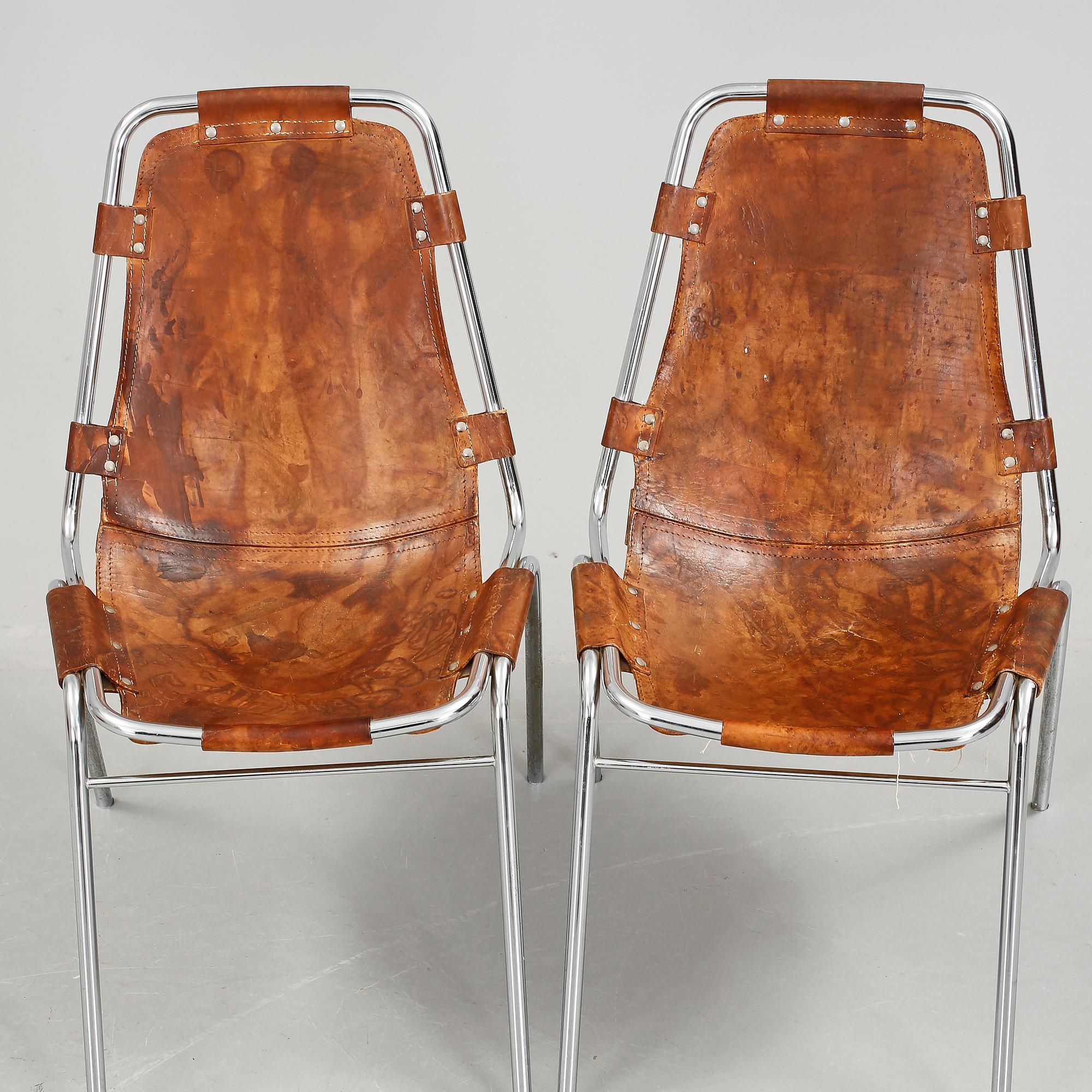 STOLAR, ett par. "Les Arcs",  Charlotte Perriand, , omkring 1970.
