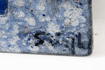 Stig Lindberg, Wall relief in enamelled sheet metal, Gustavsberg, 1960s.