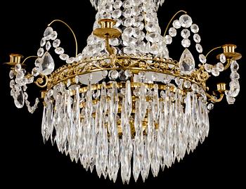 LJUSKRONA, gustaviansk stil, 1900-talets andra hälft. Höjd 65 cm.