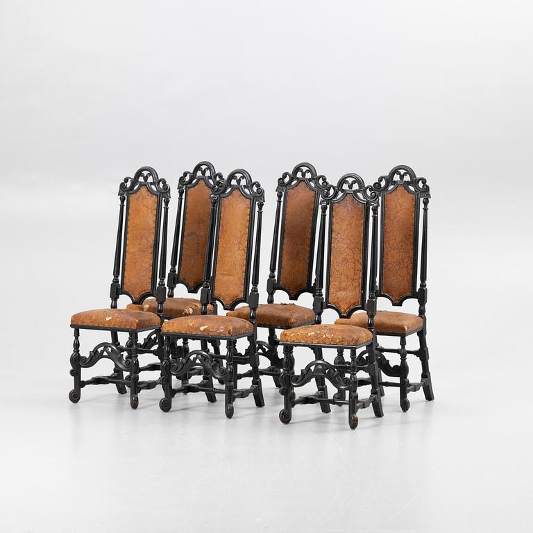 Chairs, 2+4, 18th and 19th centuries.