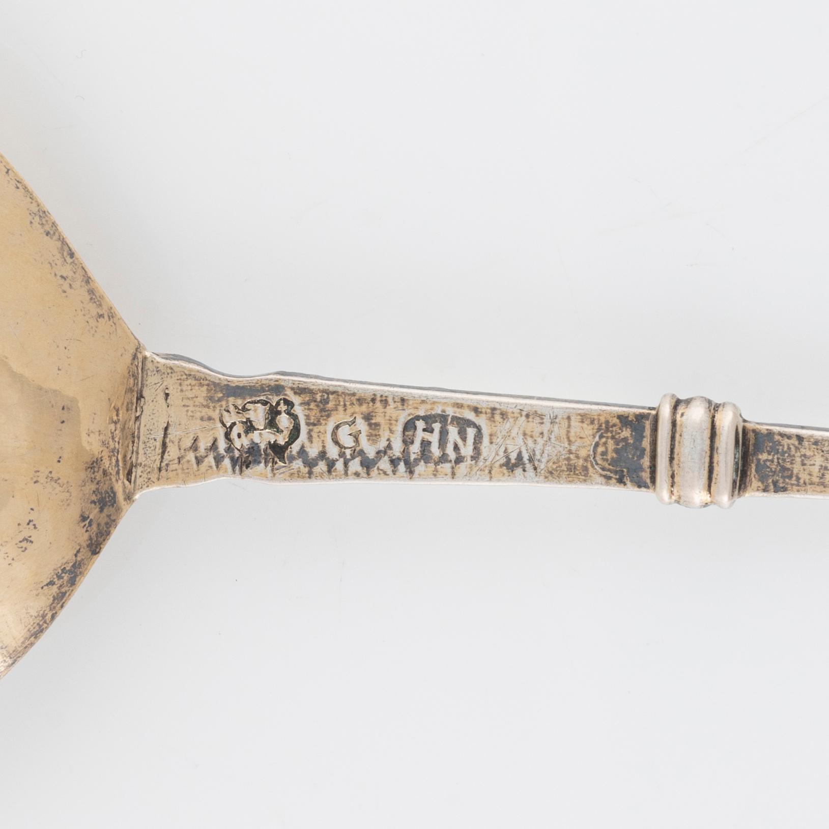 A Swedish Silver Spoon, mark of Henrik Nourin, Norrköping 1742.