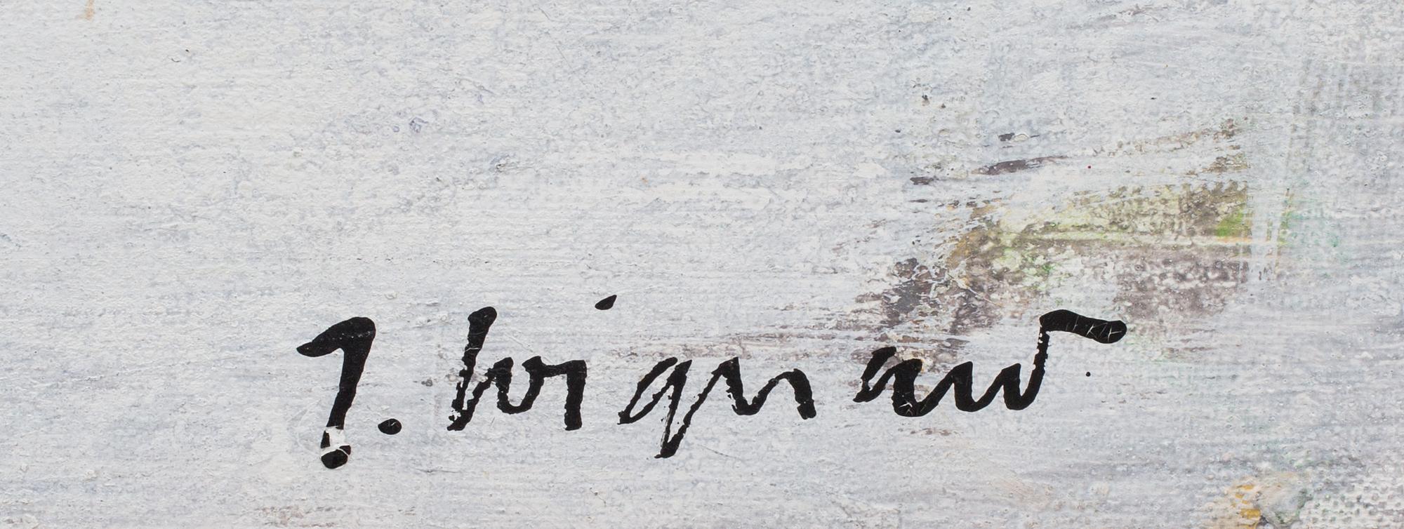 JAMES COIGNARD, olja samt applikation på duk, signerad.