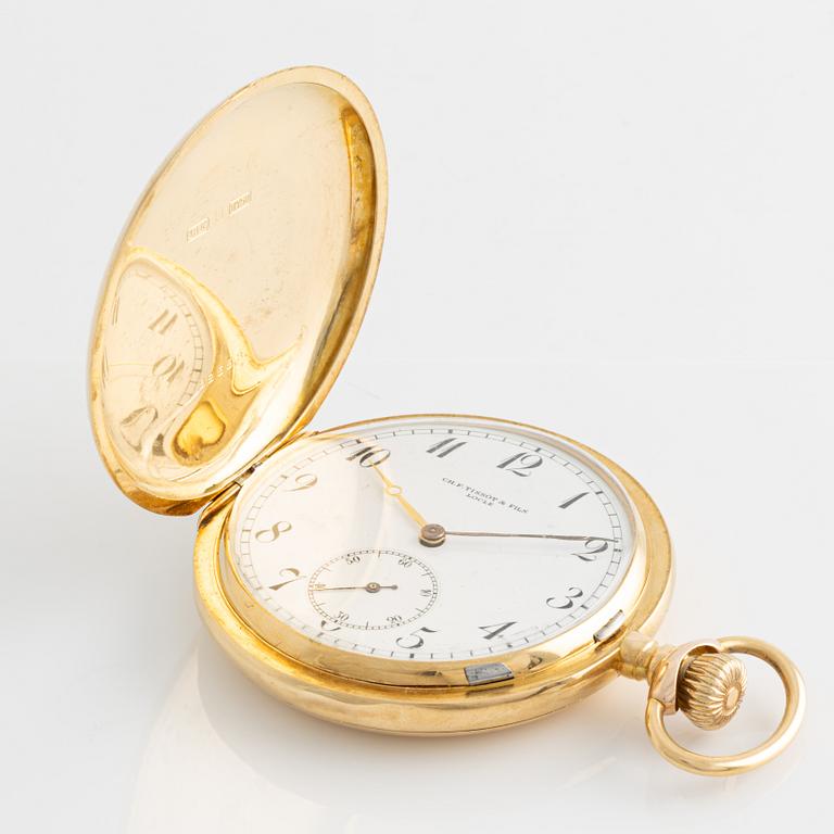 Ch. F. Tissot & Fils, pocket watch, 56 mm, hunter.