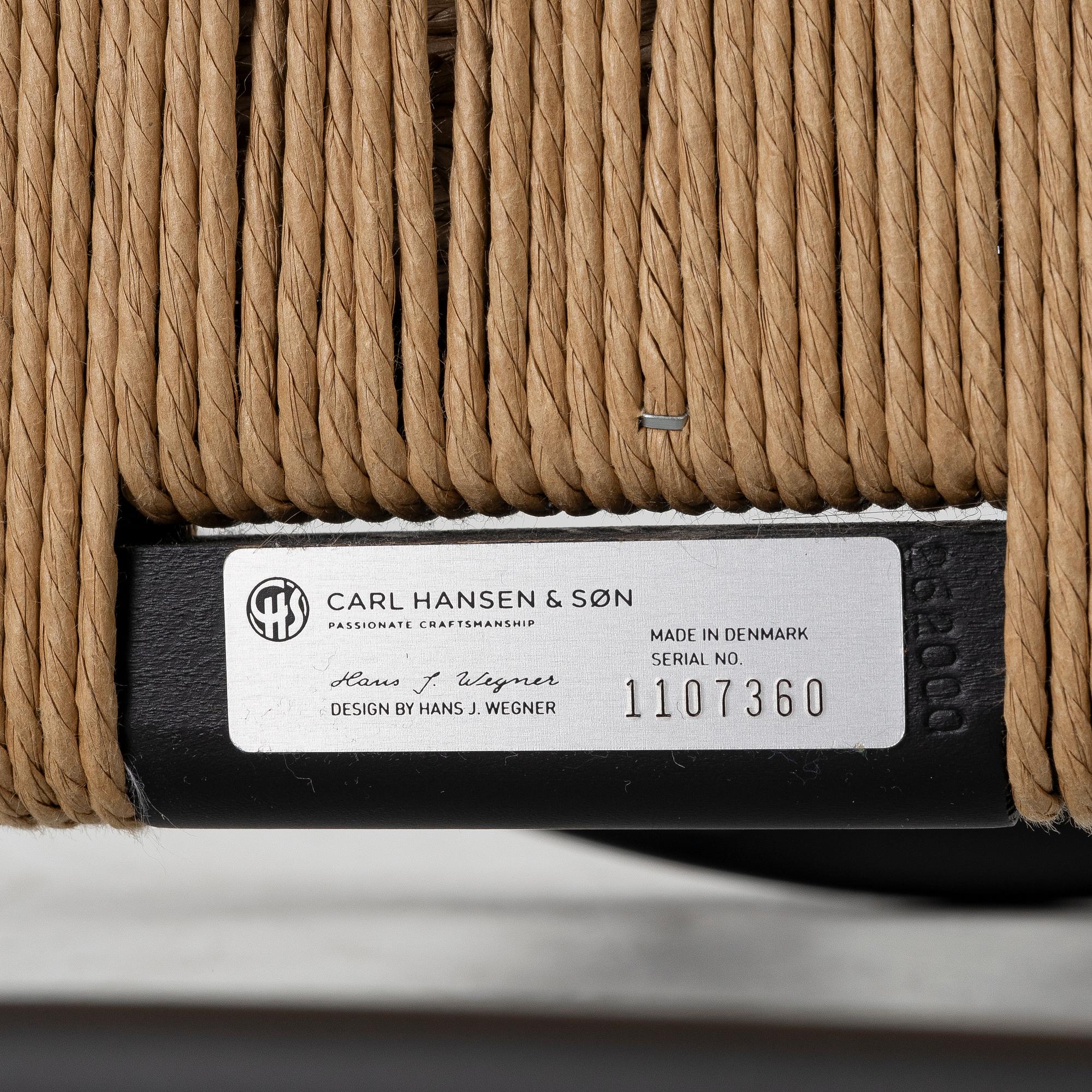 Hans J. Wegner, a model CH-24/'Wishbone' chair, Carl Hansen, Denmark, 21st century.