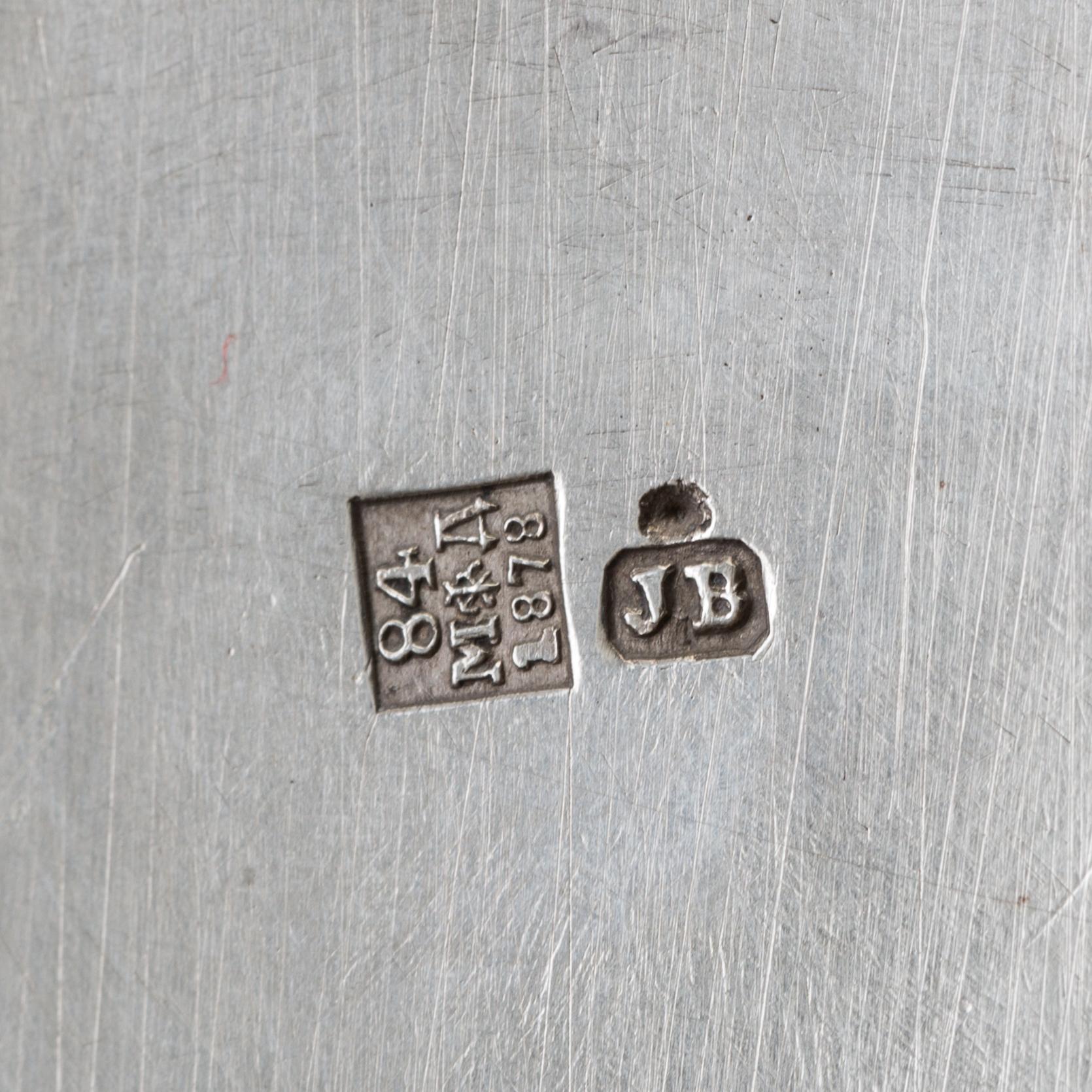 BRÖDKORG, silver, icke identifierad mästarstämpel JB, S:t Petersburg, Ryssland, 1878.
