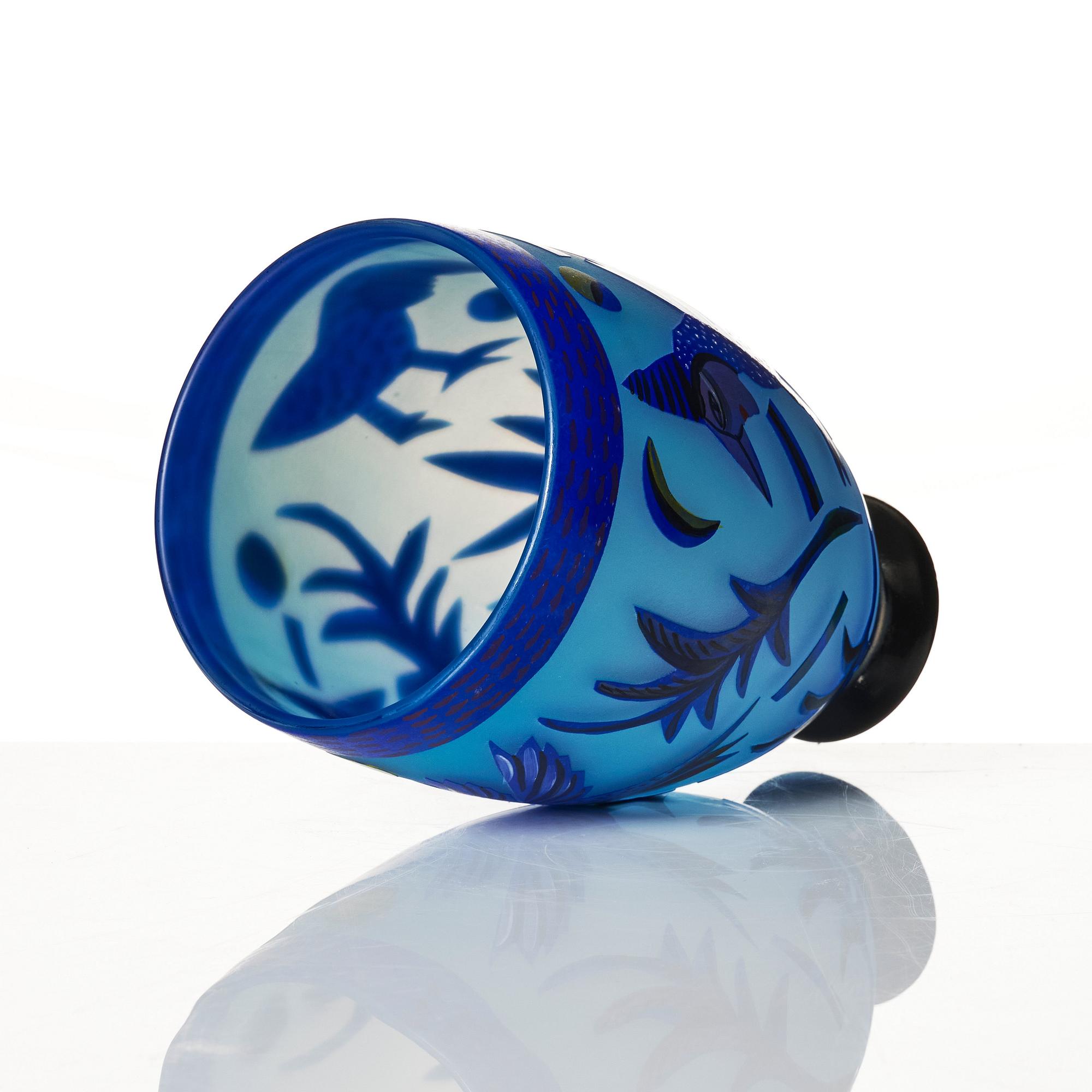 Ulrica Hydman-Vallien, a unique 'jewel glass' vase, Kosta Boda, Sweden.