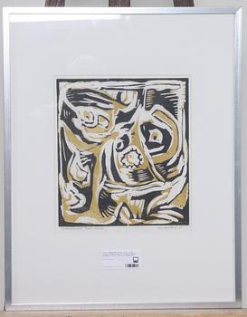 GRAFISKA TRYCK, 8 st, från utställningen Havet på Röhsska Museet i Göteborg, 1965. Samtliga signerade.