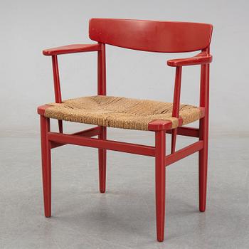 Børge Mogensen, a red lacquered 'Öresund' chair, Karl Andersson & Söner.