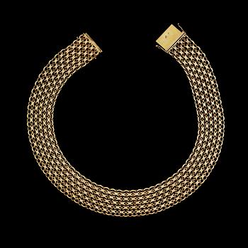 COLLIER, 18 k guld, EWA, 1964. Vikt ca 102 g.