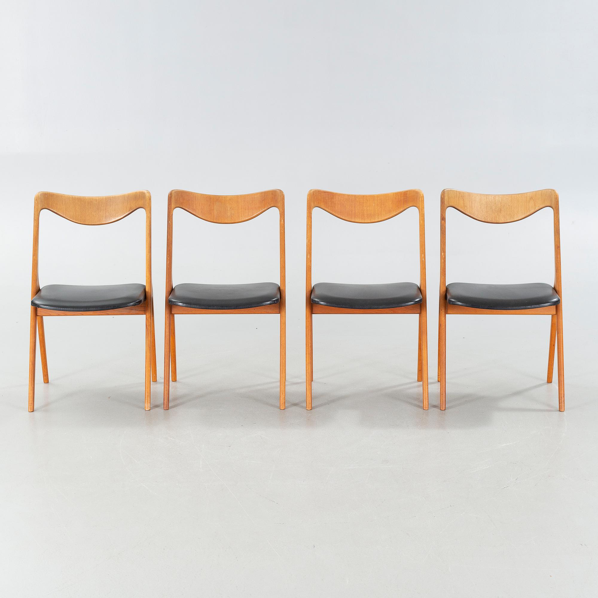 ALBIN JOHANSSON, STOLAR 4 st, Albin Johansson & Söner, Hyssna, 1950/1960-tal.