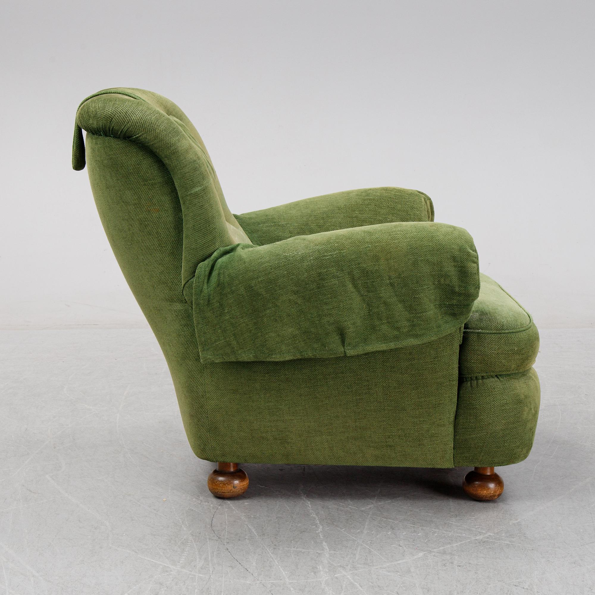 Josef Frank, fåtölj, modell 336, Firma Svenskt Tenn, modellen formgiven 1934.