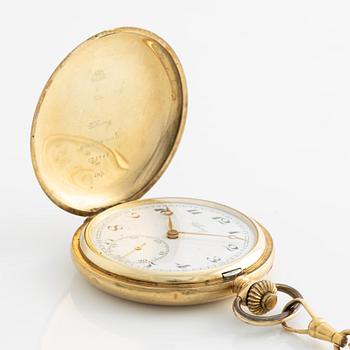 Viking, fickur 14k guld samt länk 18k guld, savonett, 51,5 mm.