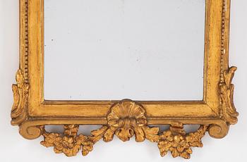 A gilt mirror, Stockholm, second half of the 18th Century.