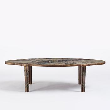 Philip & Kelvin LaVerne, a "Chang Boucher" coffee table, USA 1960s-70s.