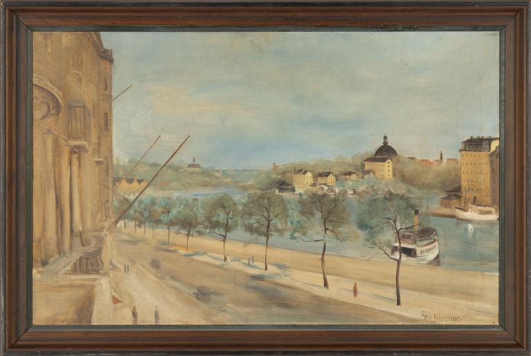 Åke Johansson, oil on canvas, signed.