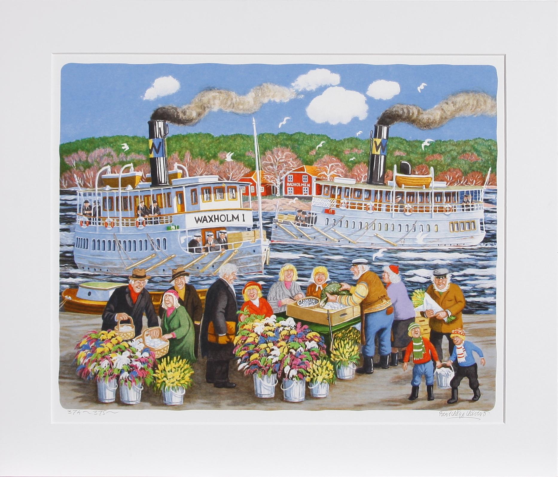 BERT HÅGE HÄVERÖ, färglitografi, sign o numr 374/375.