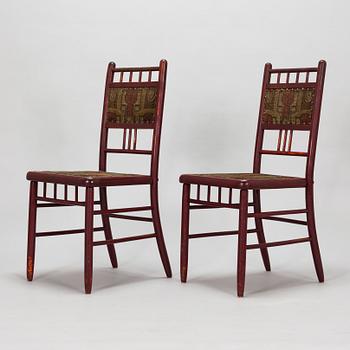 Four model 22 chairs. Suomen tuoli-, kalusto- ja sorvaustehdas, Jyväskylä & Muurame. 1910/20s.