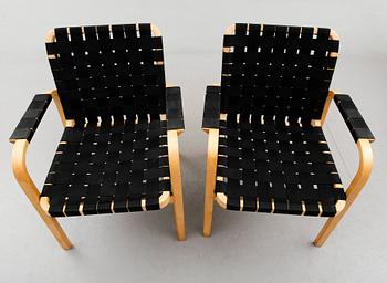 KARMSTOLAR, 1 par, modell 45, Alvar Aalto, 1900-talets andra hälft.