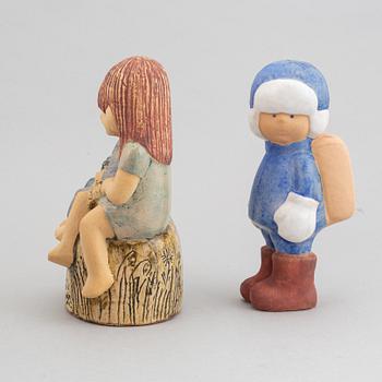 Lisa Larson, four stoneware figurines, for K-Studion, Gustavsberg.