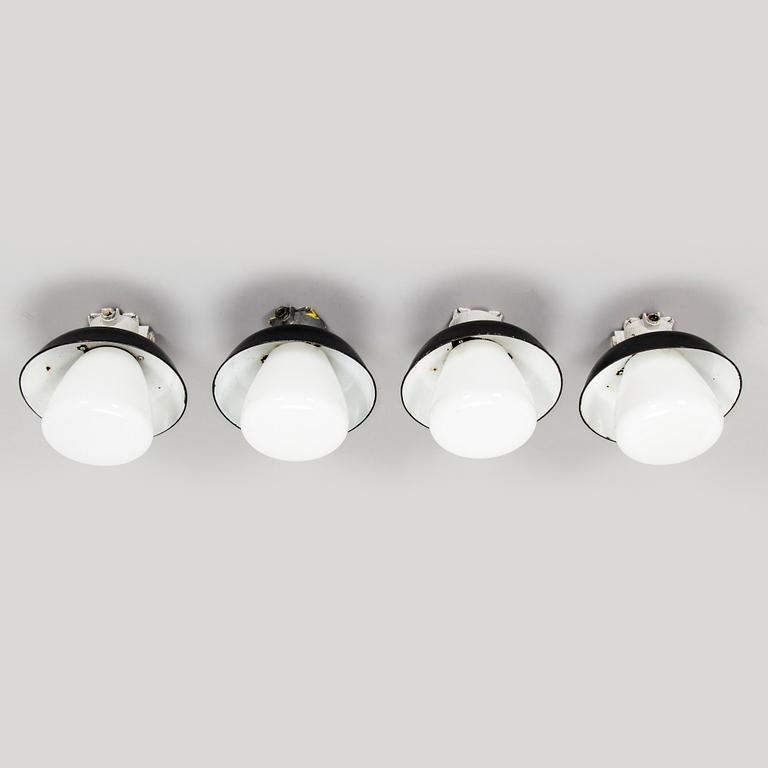 Outdoor lights / ceiling lamps, 4 pcs, model 92120 Idman, mid-20th century.