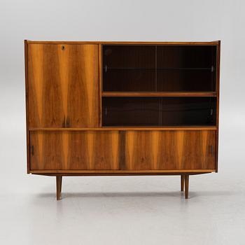 A walnut veneered cabinet, 1950's/60's.