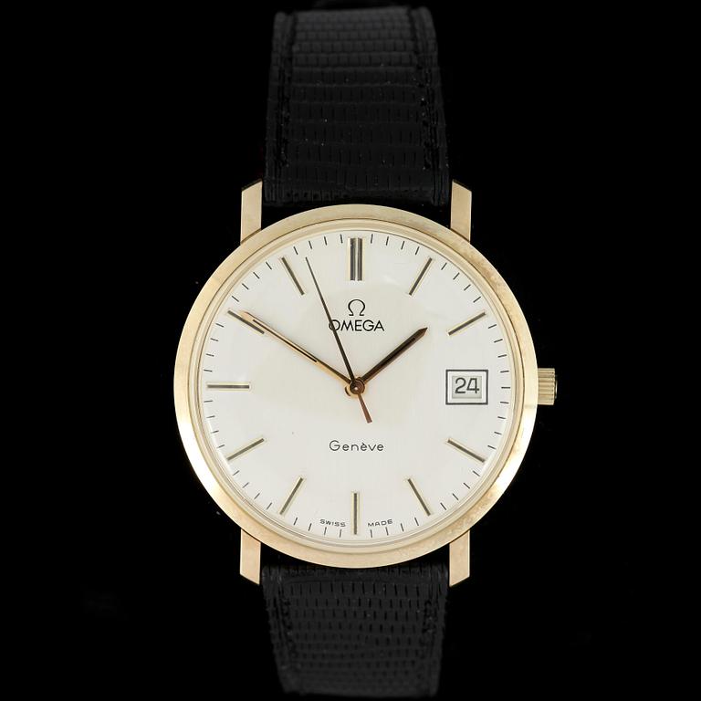 ARMBANDSUR, herr, guld, Omega, Genève, 1980-tal.