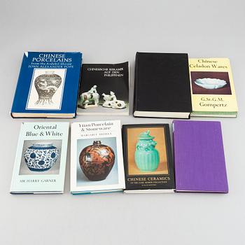 A group of eight books, about Chinese ceramics and works of arts.