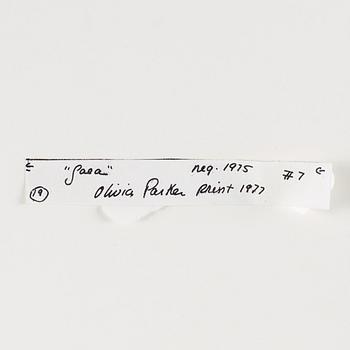 Olivia Parker, photograph signed ed. 7 on verso.