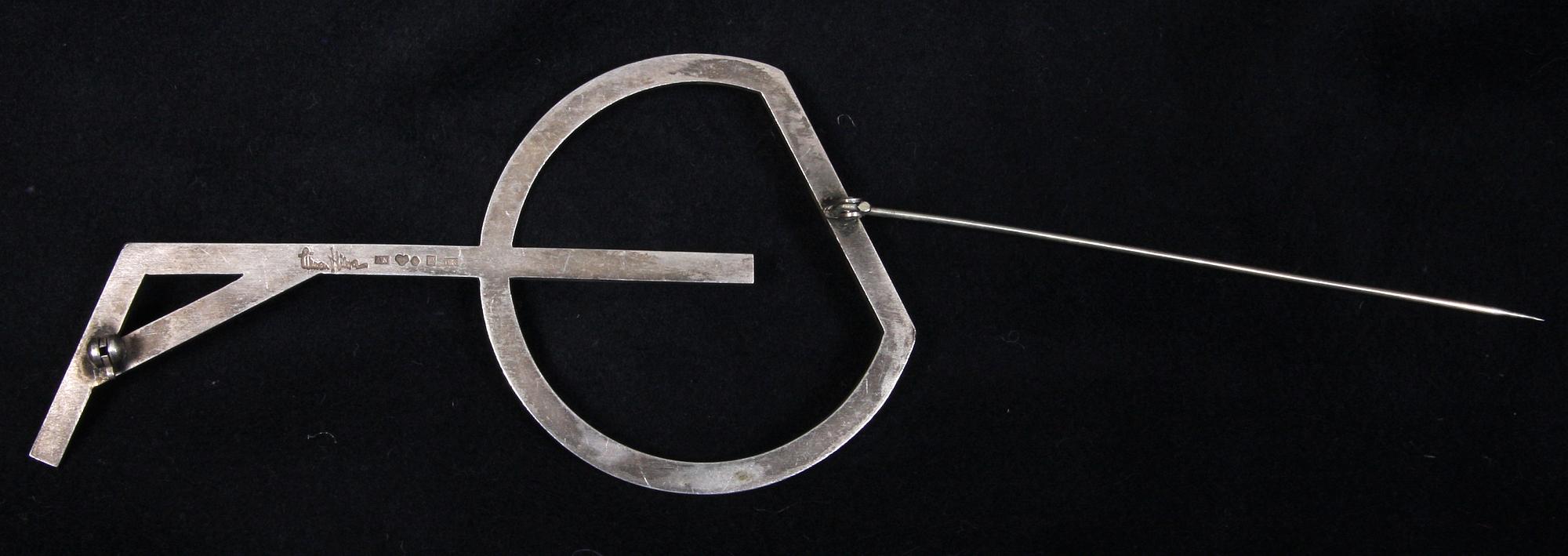 MONOGRAMBROSCH, silver, Wiwen Nilsson, 1940.