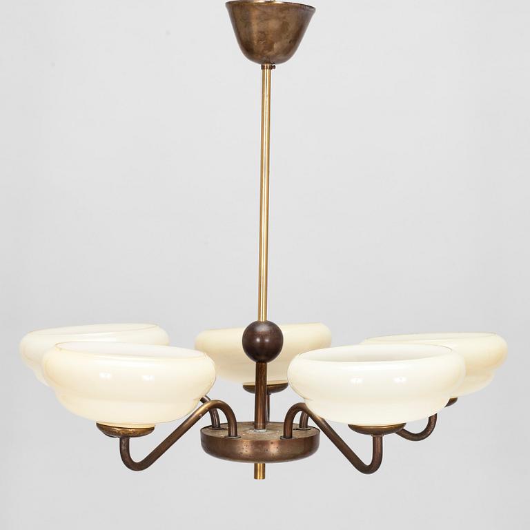 Paavo Tynell, taklampa, modell 1434, Taito, 1930-tal.