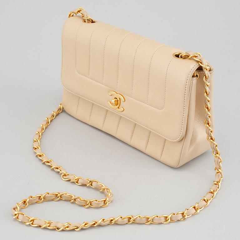 A Chanel lamb skin handbag.