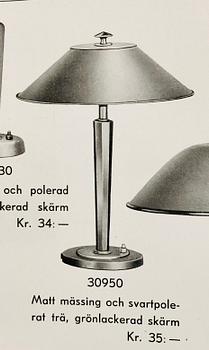 Bertil Brisborg, a table lamp, model "30950", Nordiska Kompaniet, 1940s.