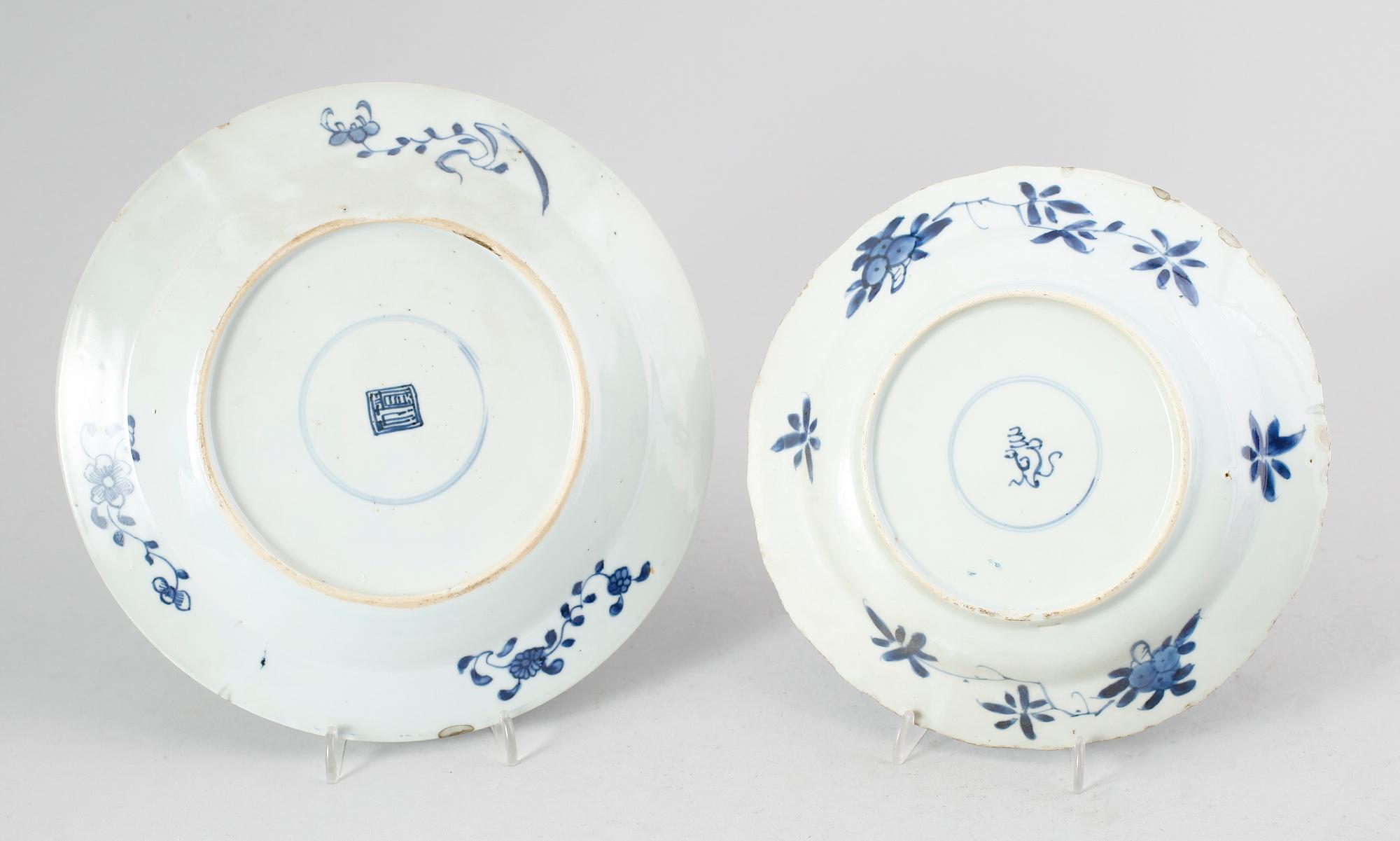 FAT, 2 st, porslin, Kina, bla Wanli 1562-1620.