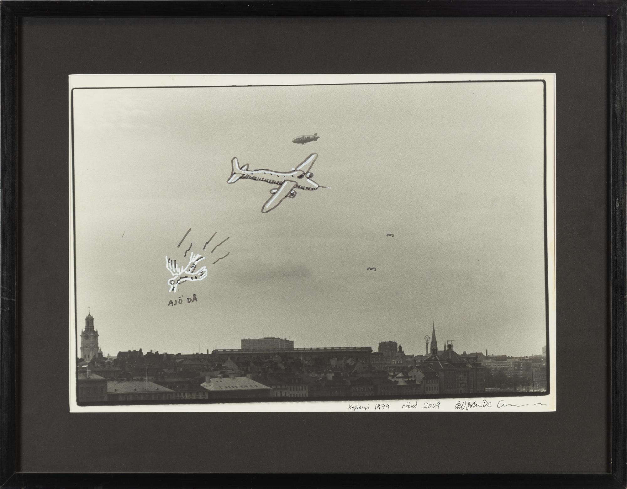 Carl Johan De Geer, fotografi med kolorering, signerat.