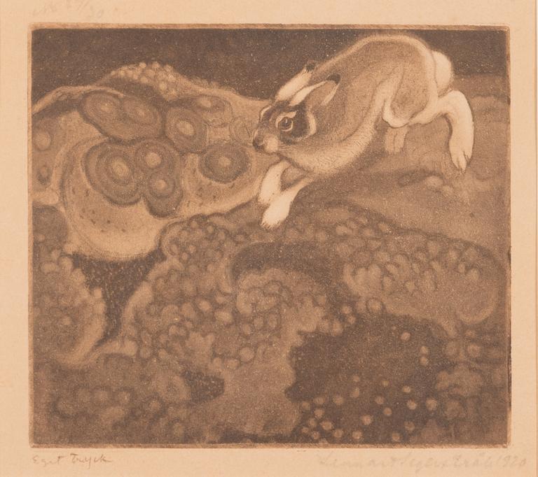 LENNART SEGERSTRÅLE, etching, signed and dated 1920, marked "Eget tryck".