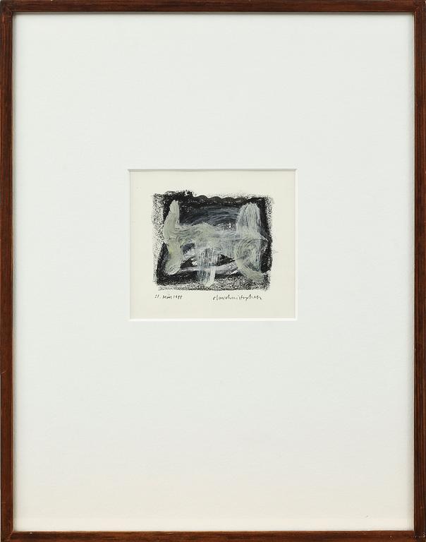 OLAV CHRISTOPHER JENSEN, blandteknik, sign. o dat. "21 mars 1988".