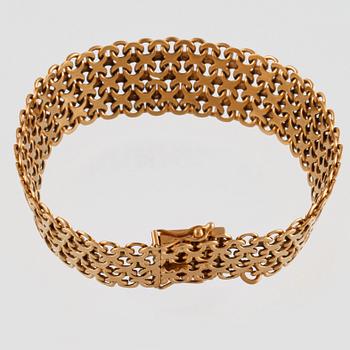 ARMLÄNK, 18K guld, Norens Guldatelje, Stockholm, 1964. Vikt 36,3 gram.