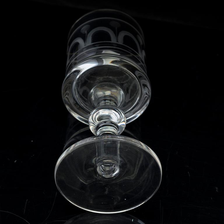 BERTIL VALLIEN, servis, 82 delar, glas, "Husar", Boda, 1970-tal.