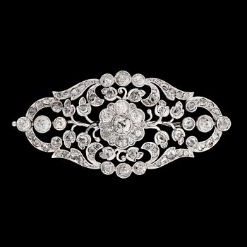 1148. An antique cut diamond brooch, Malmö 1944.