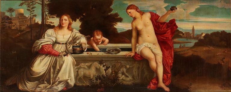 Tizian Efter, Allegori över helig och jordisk kärlek.